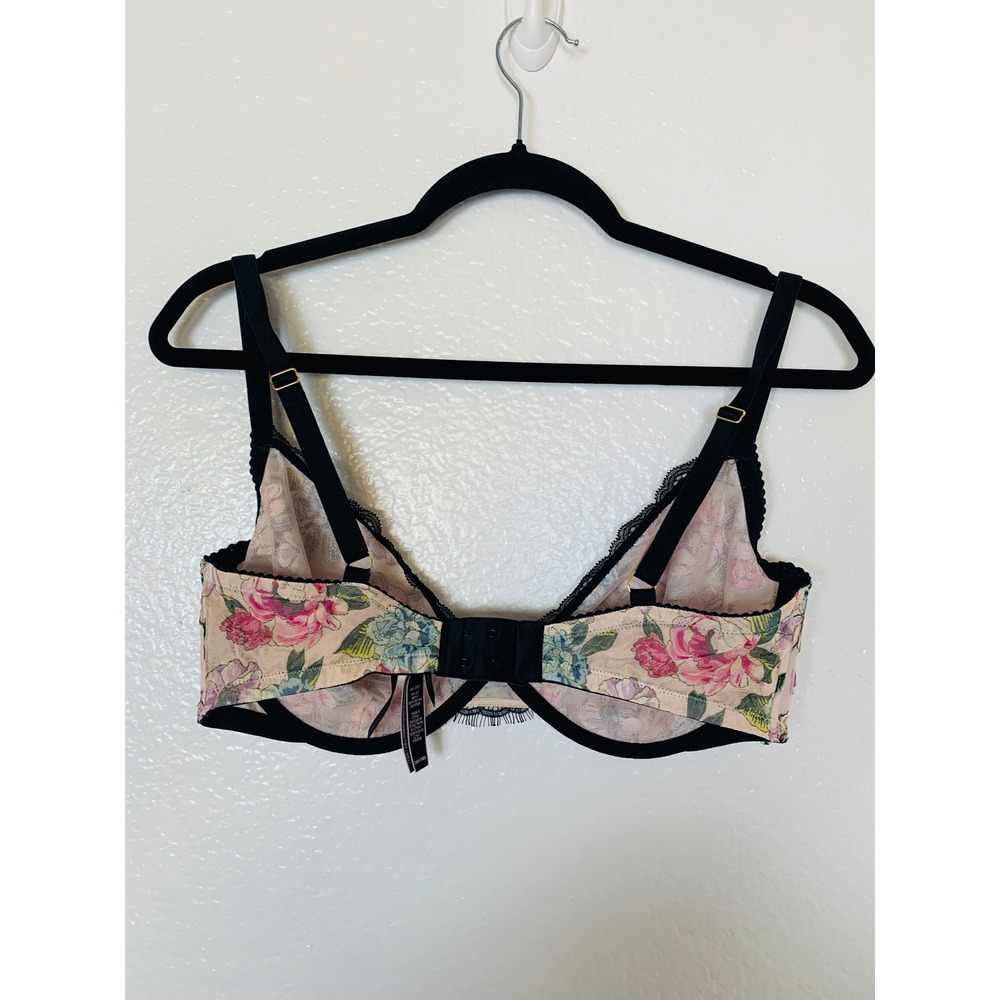Victoria's Secret Demi Bra Women 38D Multicolor Floral Mesh Lace Very Sexy - Picture 6 of 11